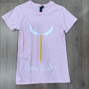 Halloween-Pink Snow White Graphic T-Shirt